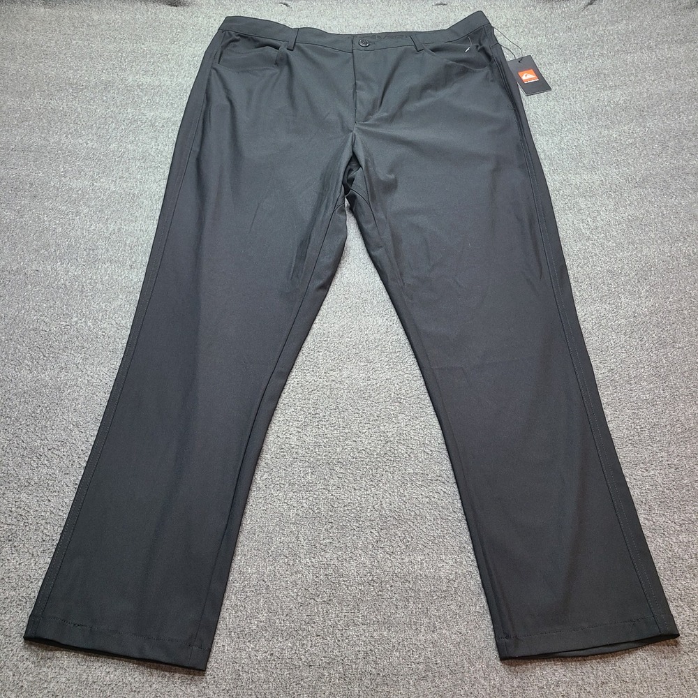 Quiksilver Black Slim Fit Men's Pants Stretch 38×32 NWT Performance Casual